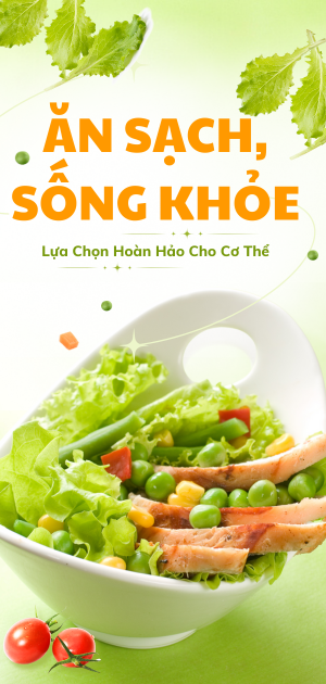 Xanh lá gradient cam thức ăn healthy poster (300 x 630 px) Xanh lá gradient cam thức ăn healthy poster (300 x 630 px)